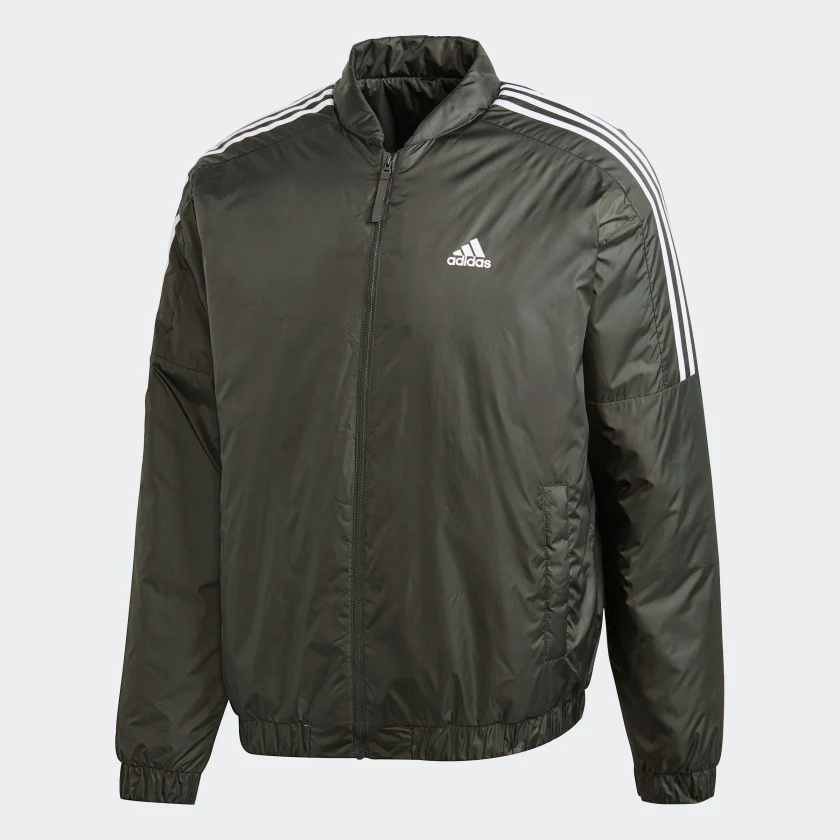 Essentials_Insulated_Bomber_Jacket_Green_GH4578_01_laydown.png