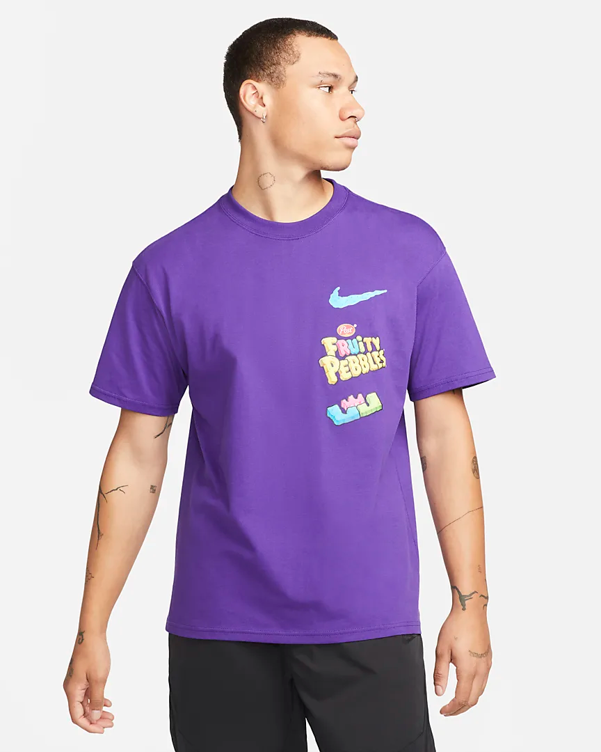 Now Available: Fruity Pebbles x Nike LeBron T-shirt Court Purple —  Sneaker Shouts