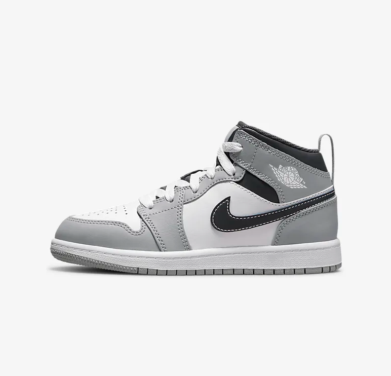 gray kids jordans