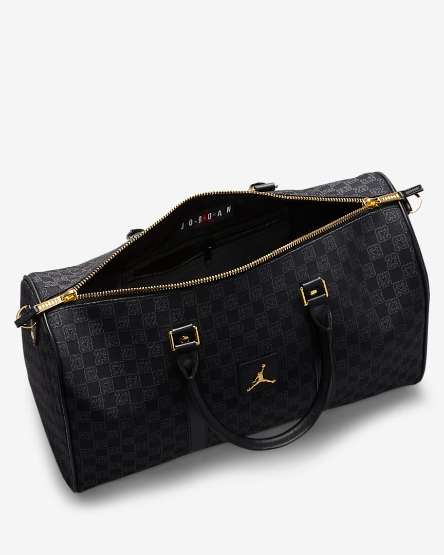 Now Available: Air Jordan Monogram Duffle Bag Black — Sneaker Shouts