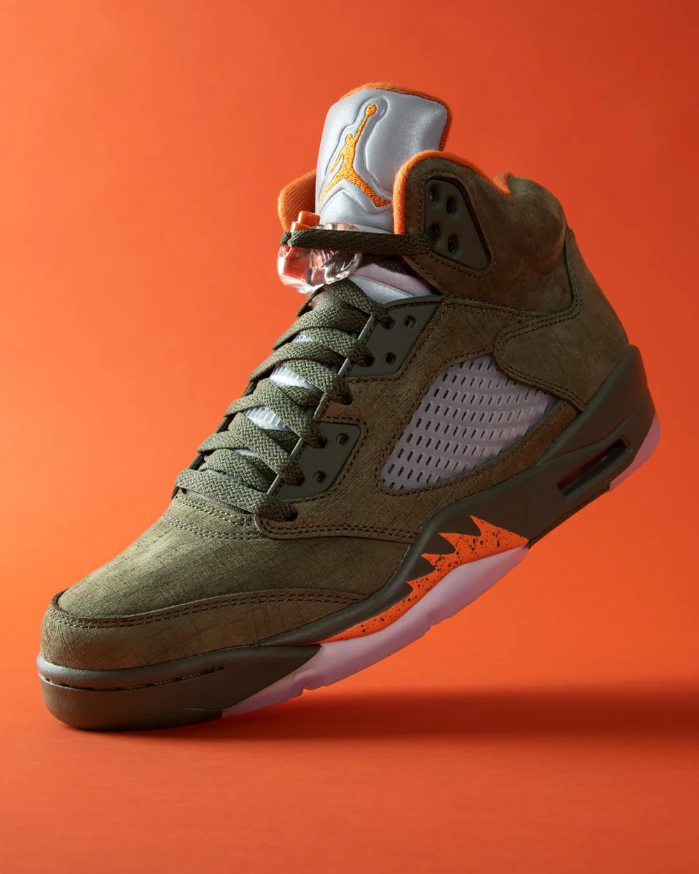 jordan retro 5 olive green