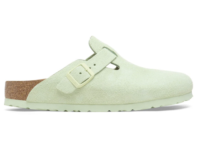 On Sale: Birkenstock Boston Clog "Faded Lime" 