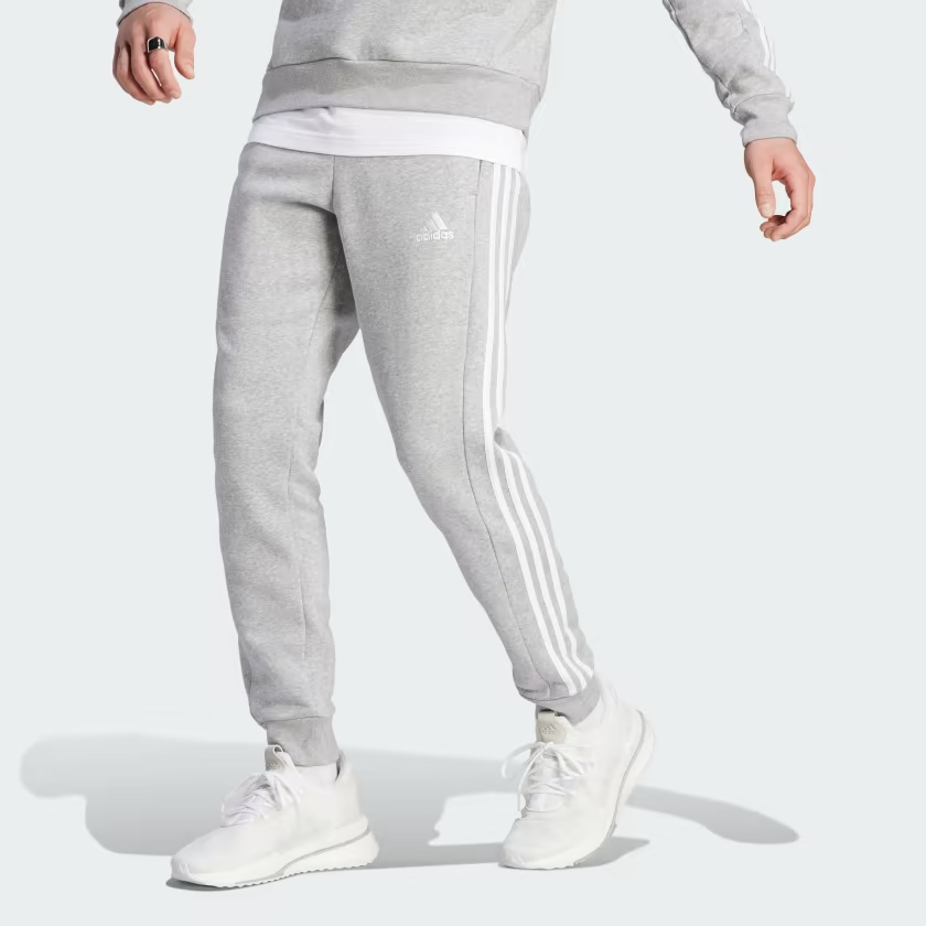 Essentials_Fleece_3-Stripes_Tapered_Cuff_Pants_Grey_IJ6494_21_model.png