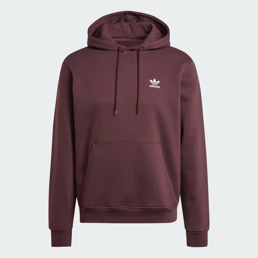 Trefoil_Essentials_Hoodie_Brown_IY4922_01_laydown.png