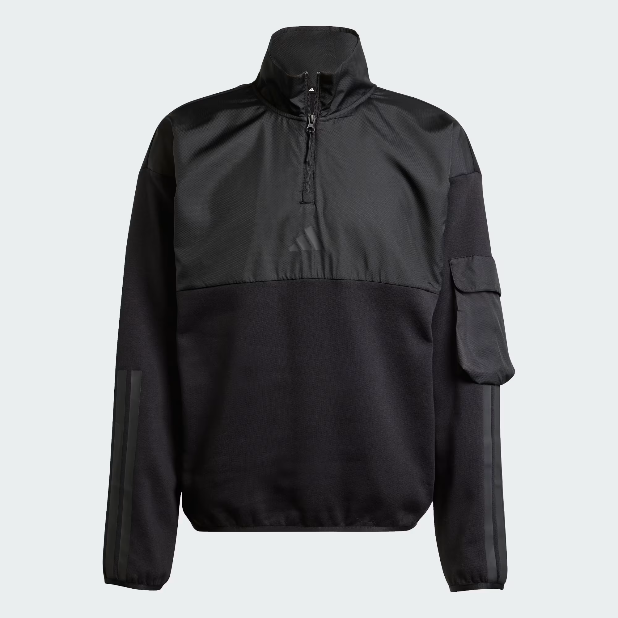 City_Tech_Utility_Half-Zip_Sweatshirt_Black_JX7173_01_laydown.png