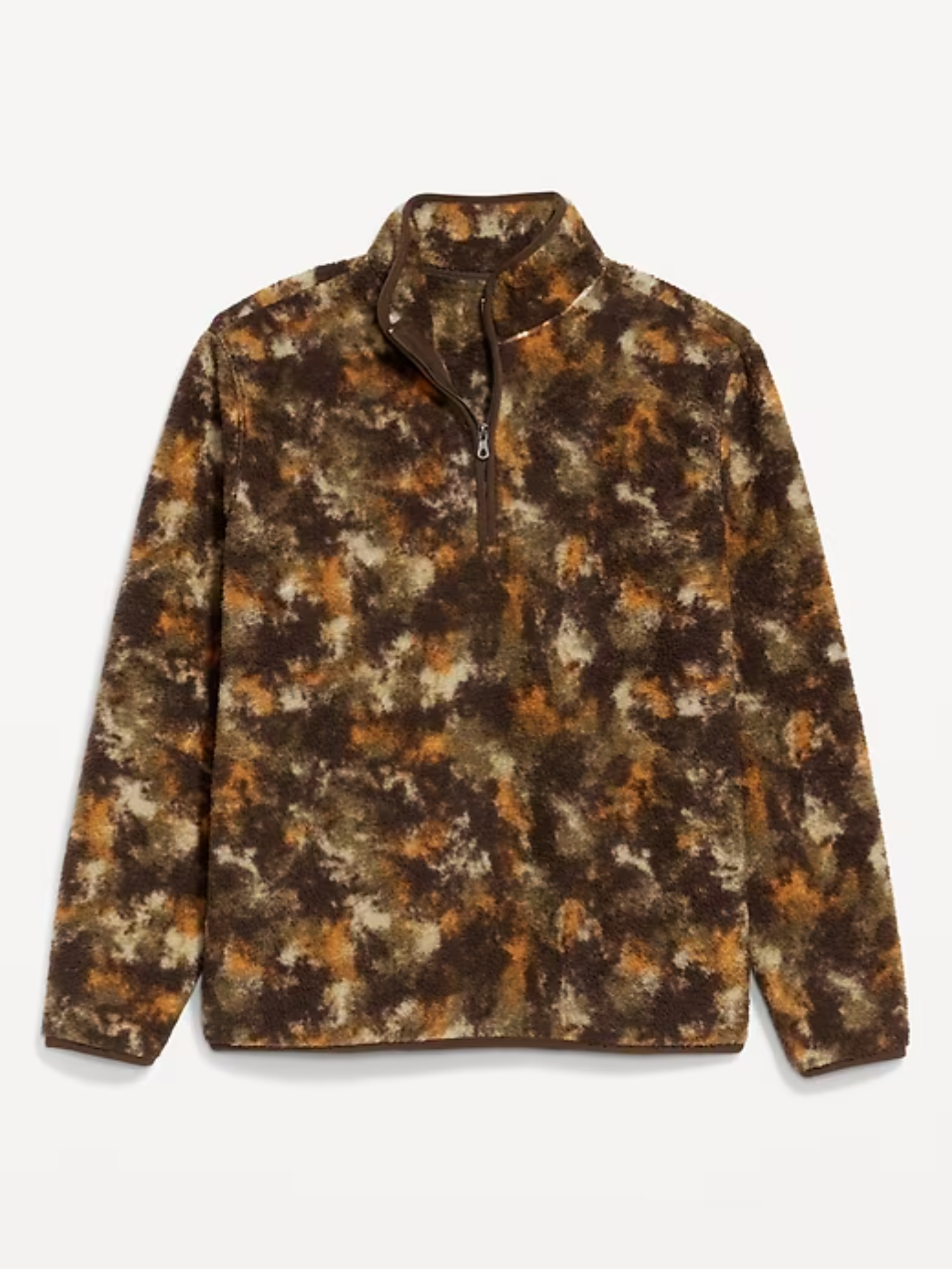 Over 80% OFF the Old Navy Sherpa Quarter Zip "Brown Camo" 