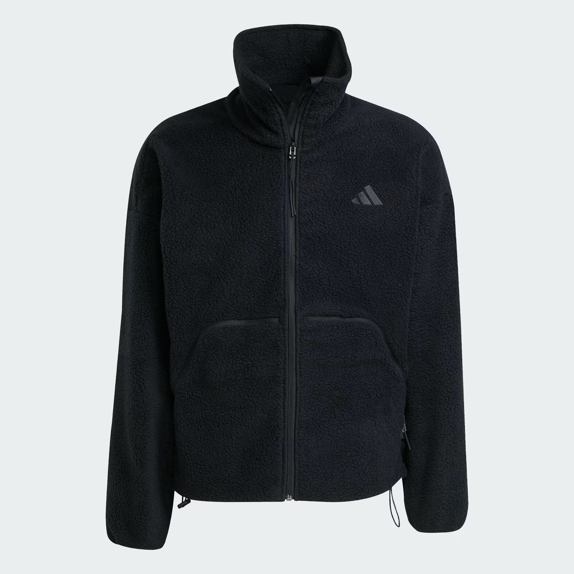 City_Tech_High_Pile_Fleece_Full-Zip_Jacket_Black_KB1197_01_laydown.png