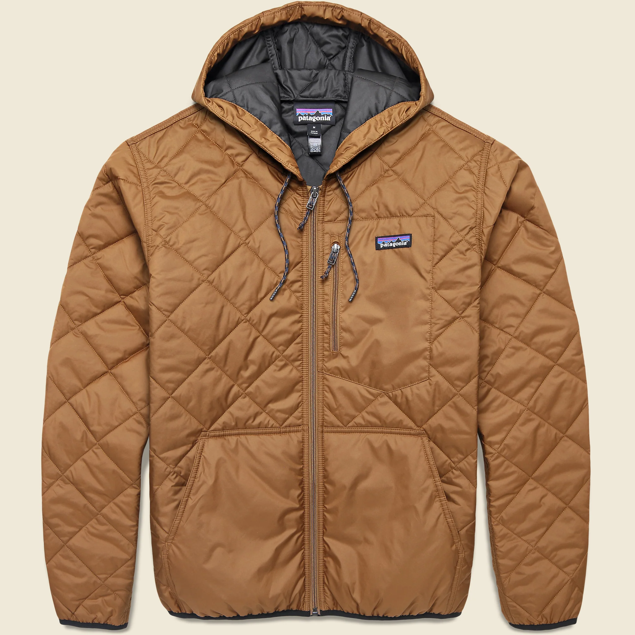 50% OFF the Patagonia Diamond Quilted Bomber Hoodie "Deer Brown"