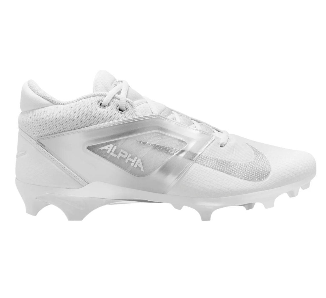 On Sale: Nike Alpha Menace Pro 3 Football Cleats "White Metallic" 