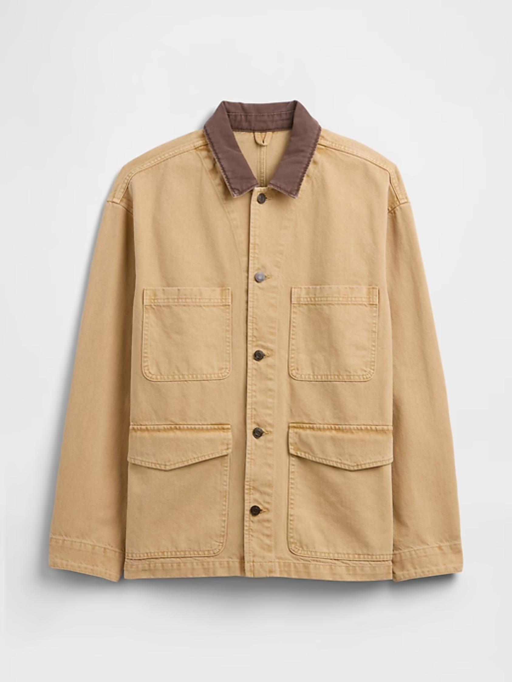 Nearly 60% OFF the Gap Box Denim Chore Jacket "Taupe" 