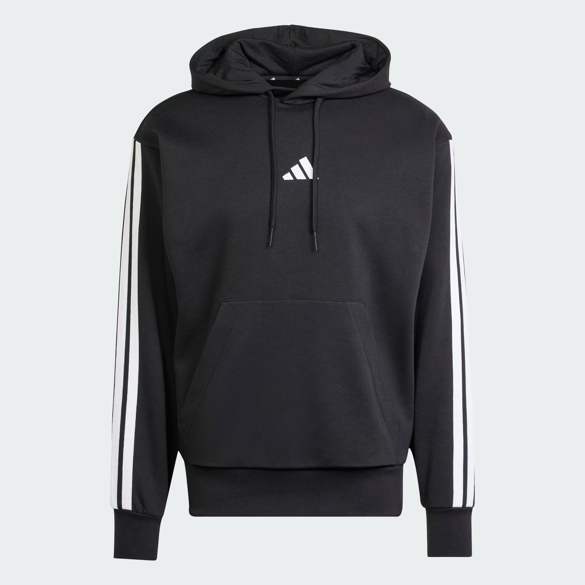 Essentials_3-Stripes_Fleece_Hoodie_Black_JE6297_01_laydown.png
