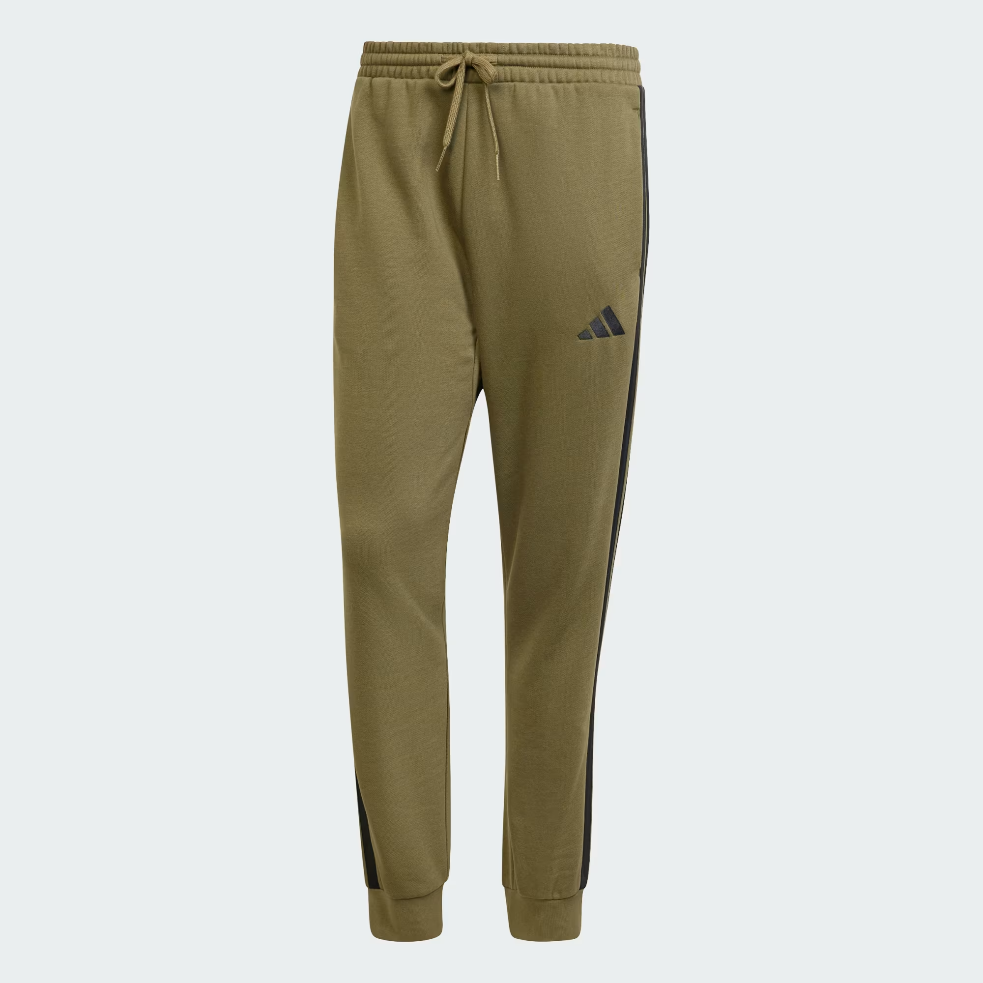 Essentials_3-Stripes_Fleece_Pants_Green_JD1857_01_laydown.png