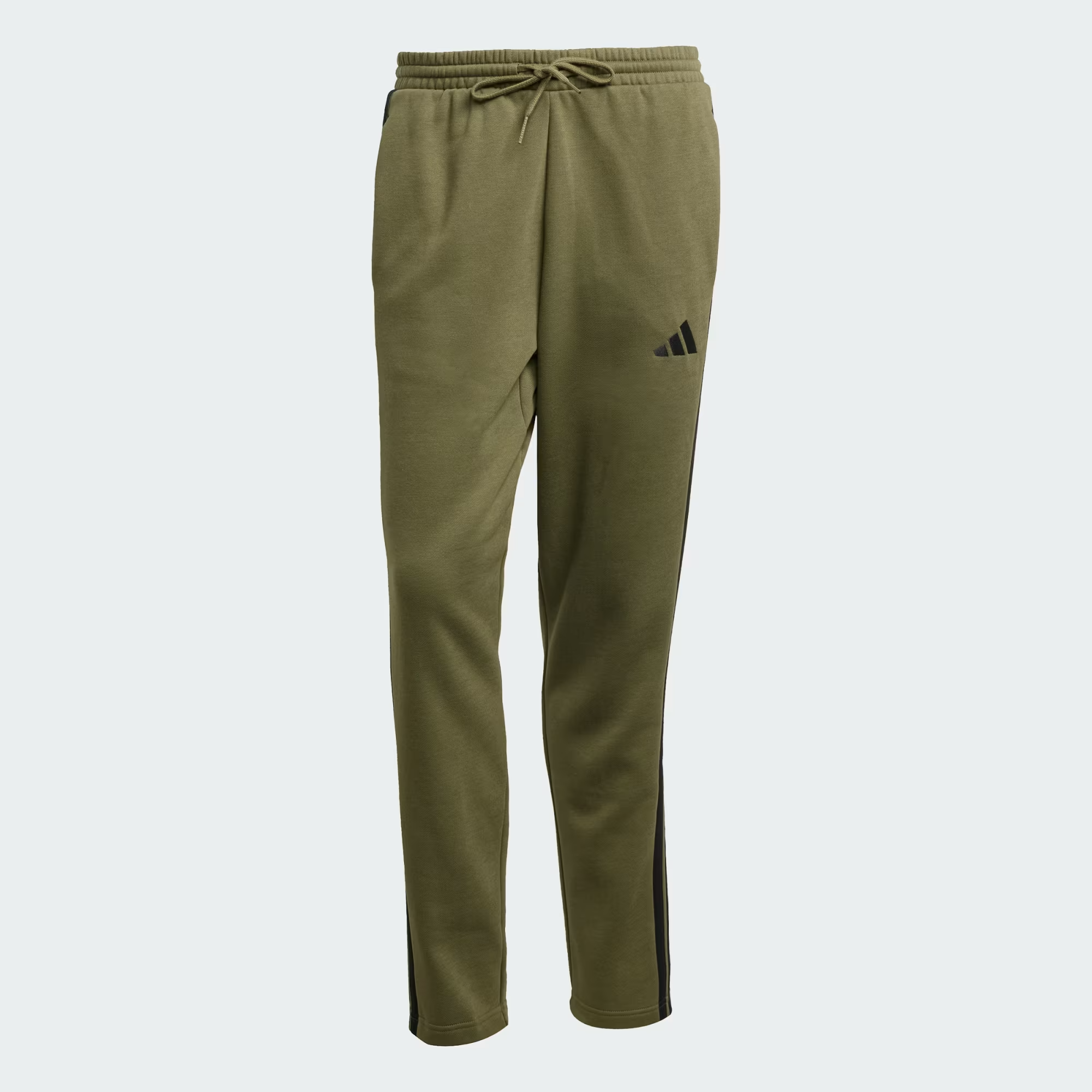 Essentials_3-Stripes_Open_Hem_Fleece_Pants_Green_JE6331_01_laydown.png