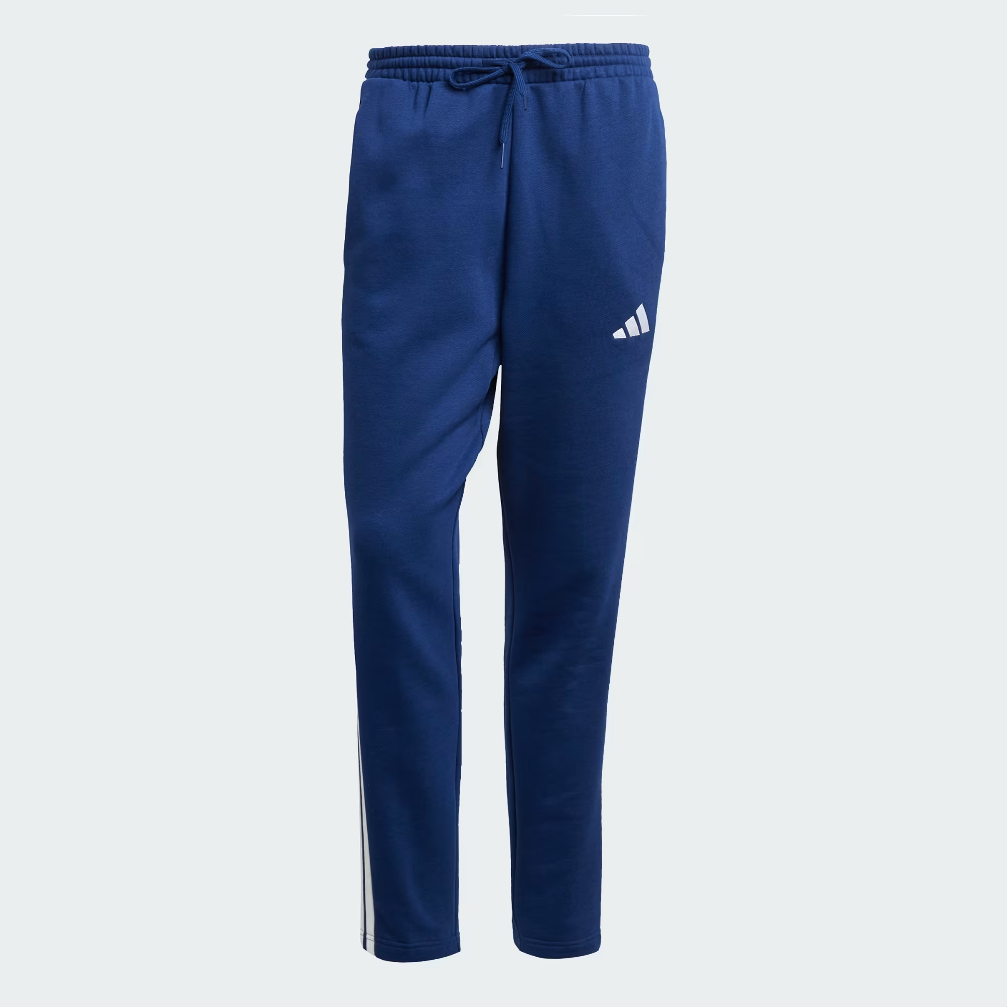 Essentials_3-Stripes_Open_Hem_Fleece_Pants_Blue_JE6334_01_laydown.png