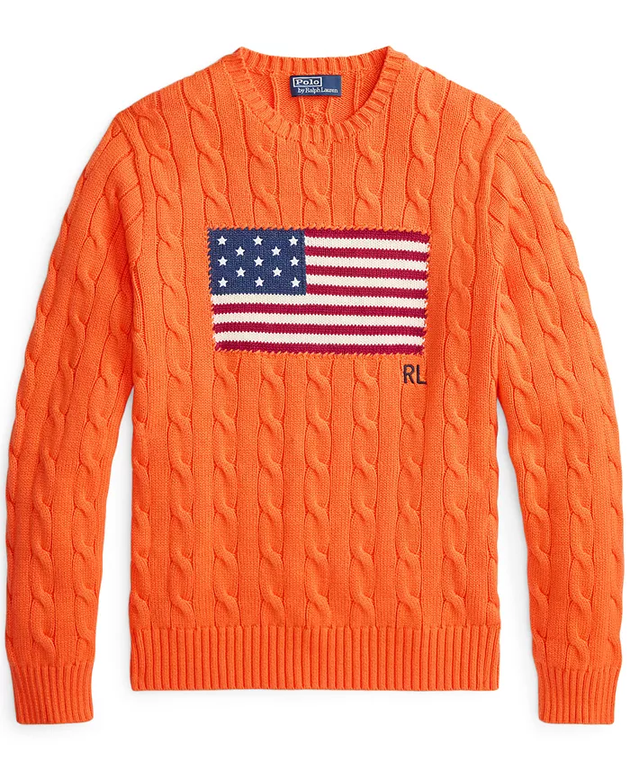 Over 65% OFF the Polo Ralph Lauren Cable Knit Flag Sweaters 