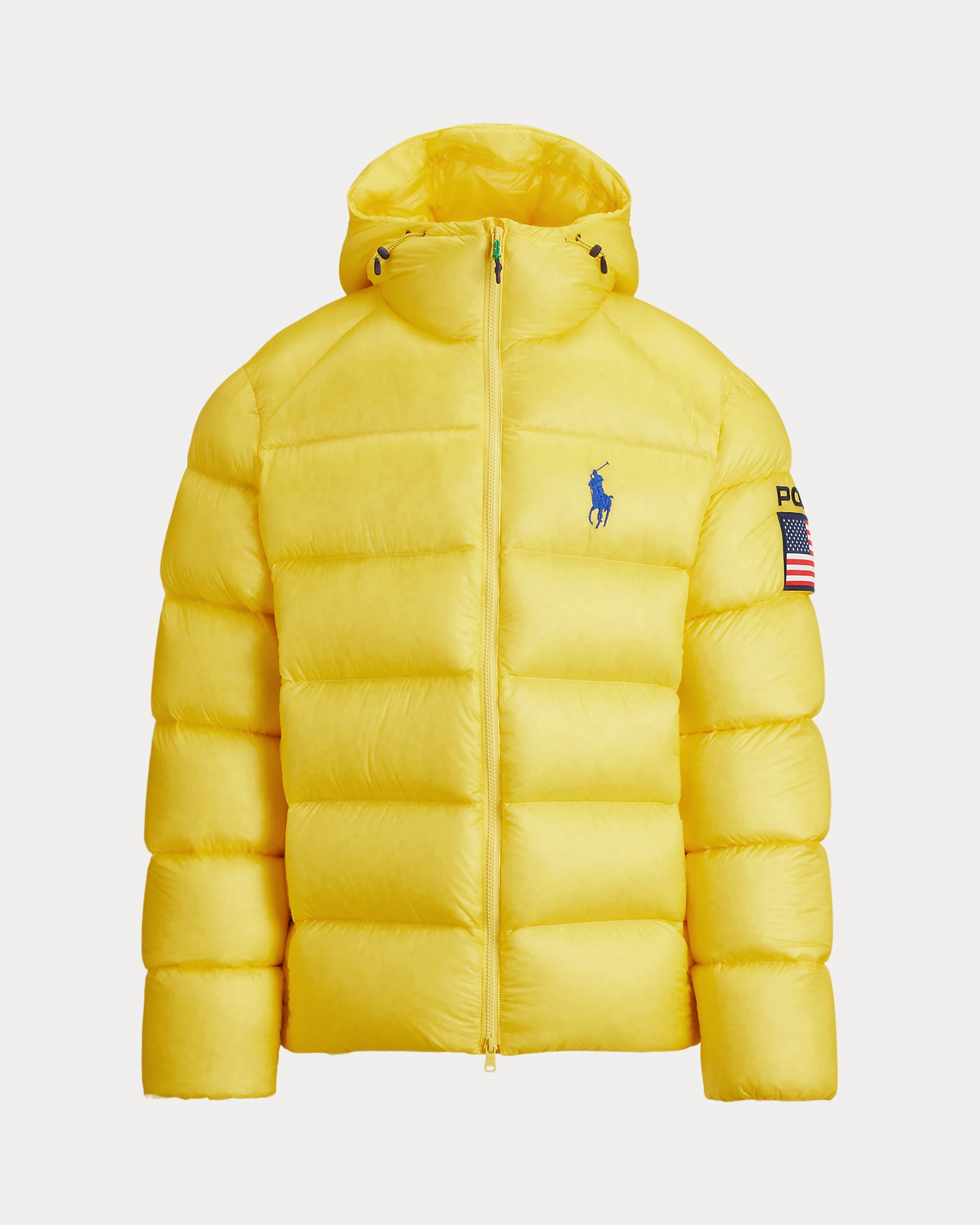 Over 65% Polo Ralph Lauren The Hawthorne Flag Down Jacket "Lemon Crush" 