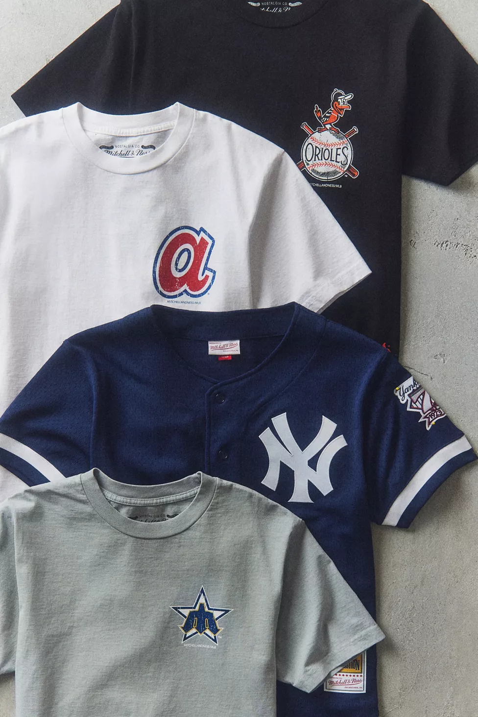 Now Available: Mitchell &amp; Ness MLB Vintage Team Logo Graphic Tee