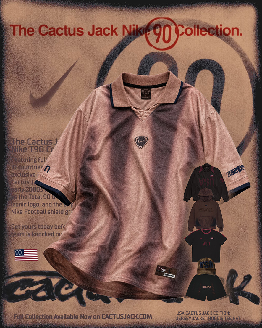 Now Available: Cactus Jack x Nike Total 90 World Cup Collection 