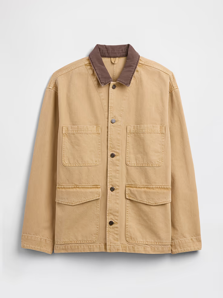 80% OFF the Gap Boxy Denim Chore Jacket "Taupe" 