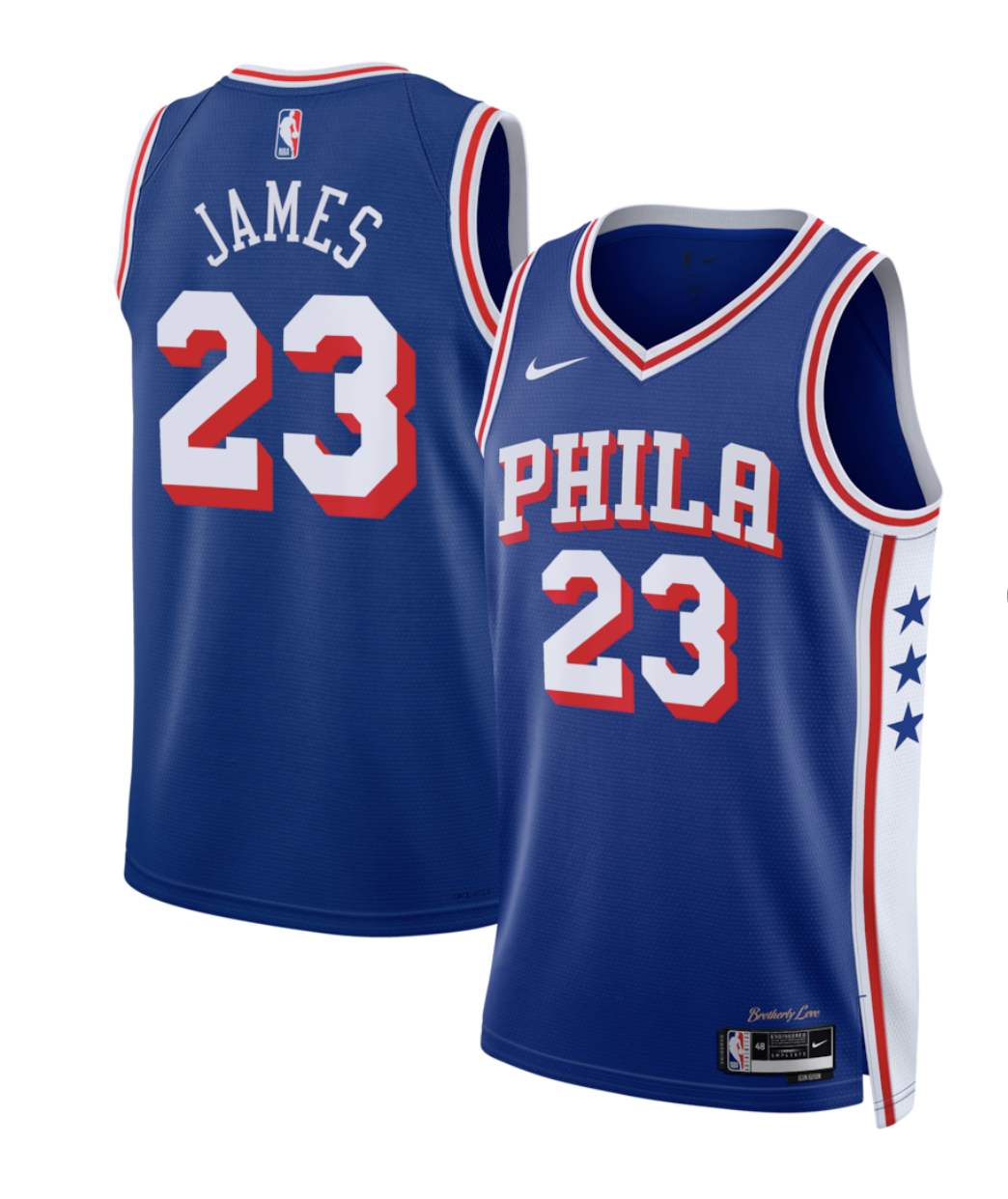 Now Available: Nike Youth LeBron James Philadelphia 76ers Icon Jersey "Royal" 