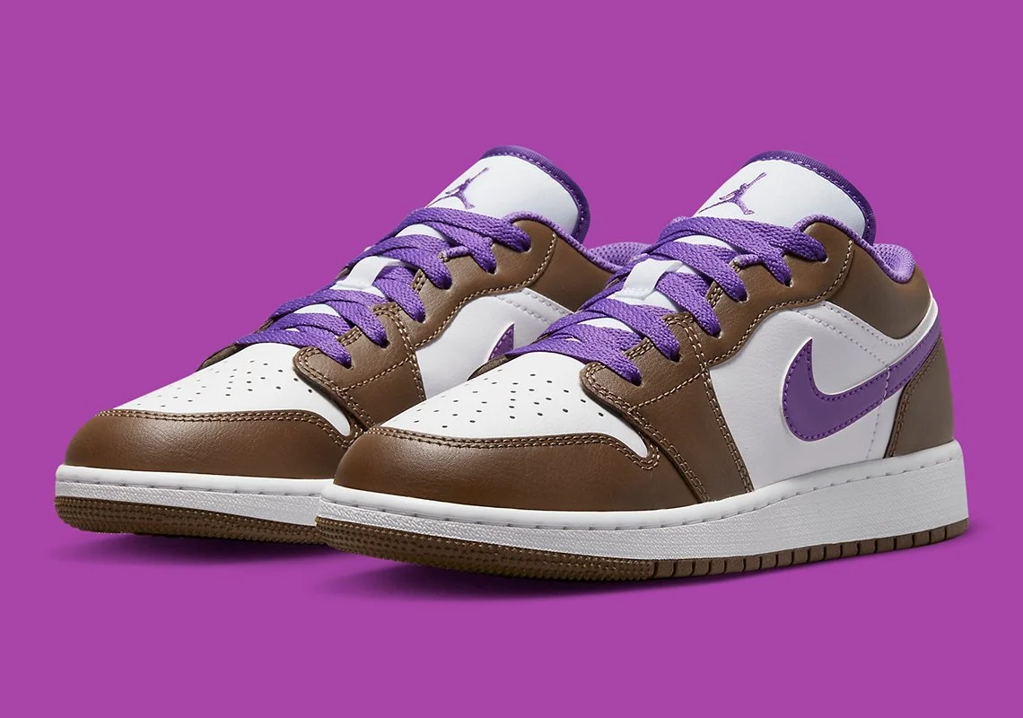 purple jordan 1 low top