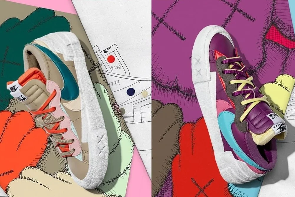 sacai x kaws nike blazers