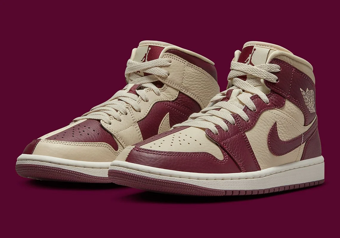 Now Available Air Jordan 1 Mid SE (W) "Split Cherrywood" — Sneaker Shouts