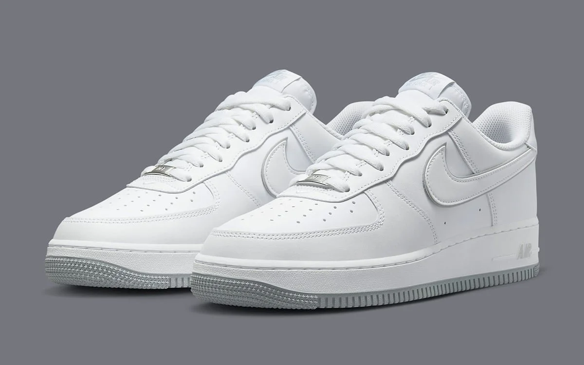 air force 1 low white and grey