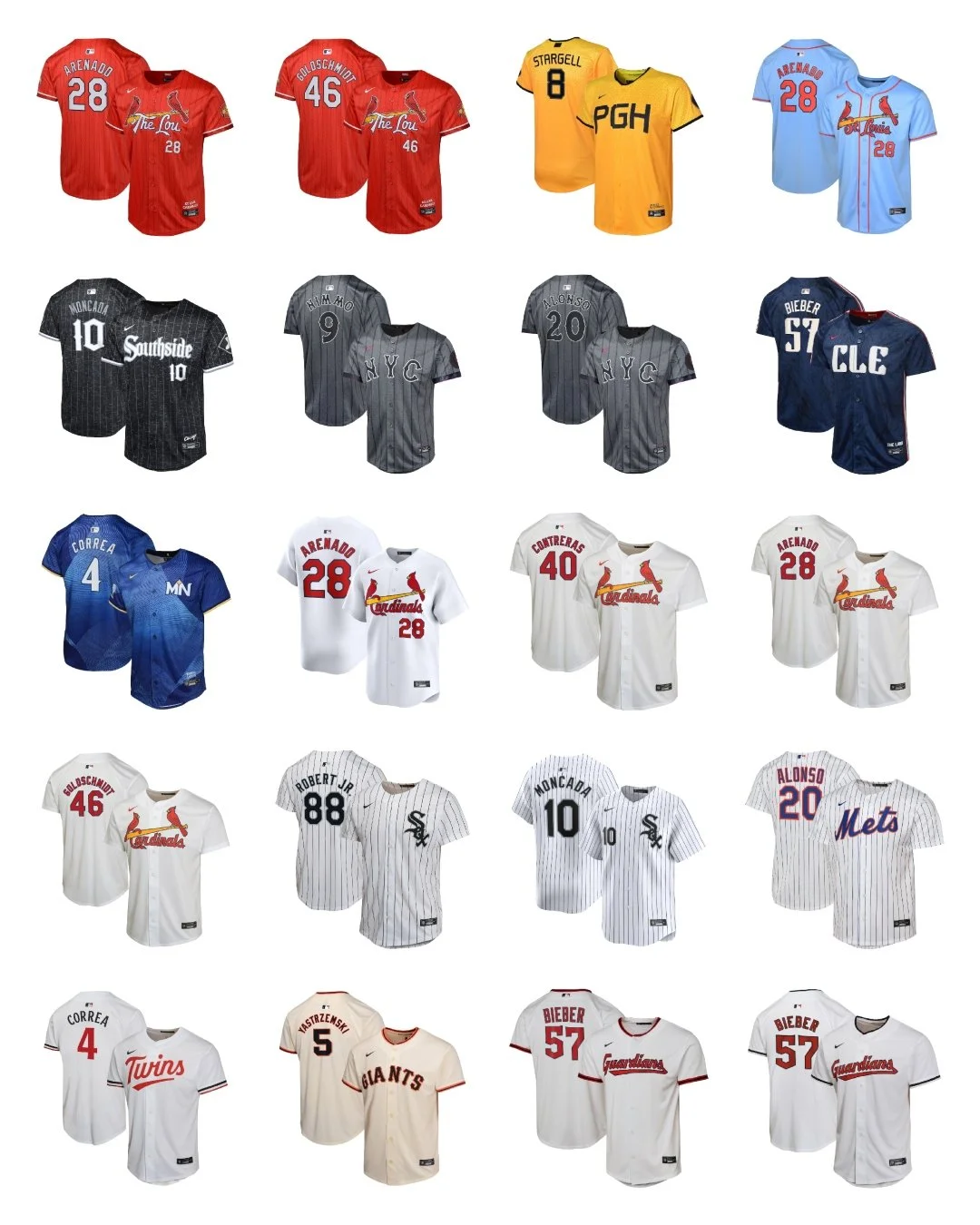 Up to 88% OFF Kid's Nike MLB Jerseys (Triple White)