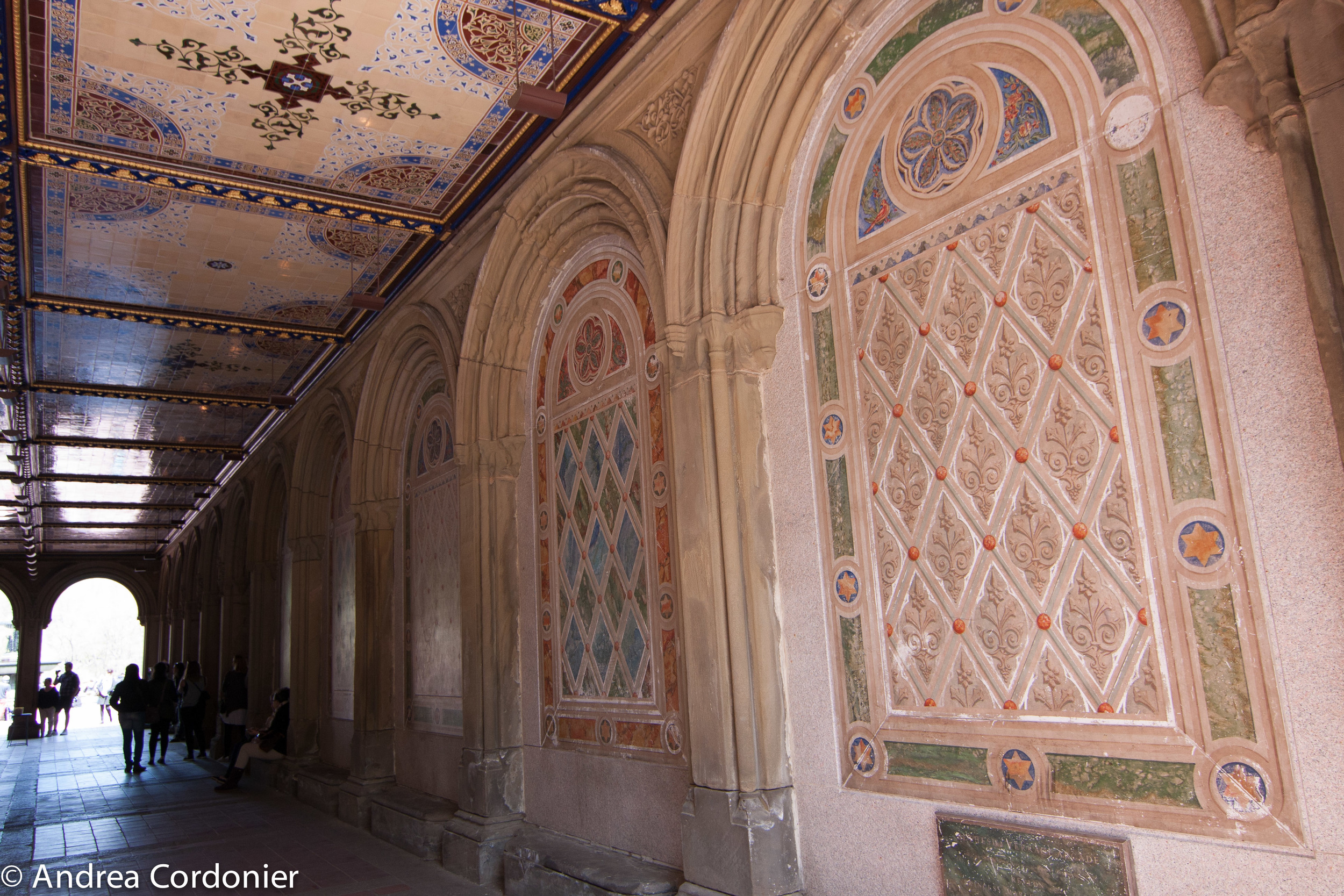 Then & Now: Minton Tiles at Bethesda Terrace, rain, ceiling