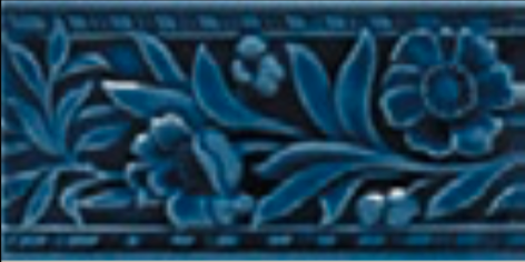 Victorian wall Claverley tiles 75x152mm Deep Blue