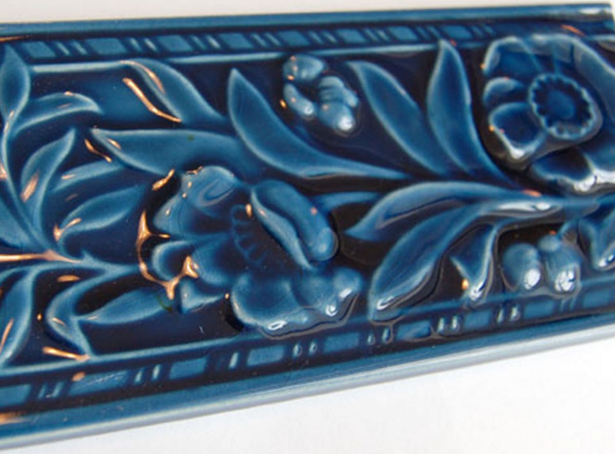 Victorian wall Claverley tile 75x152mm deep blue