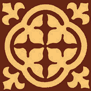 Glazed Textured Encaustic Tiles 108x108 GT4009