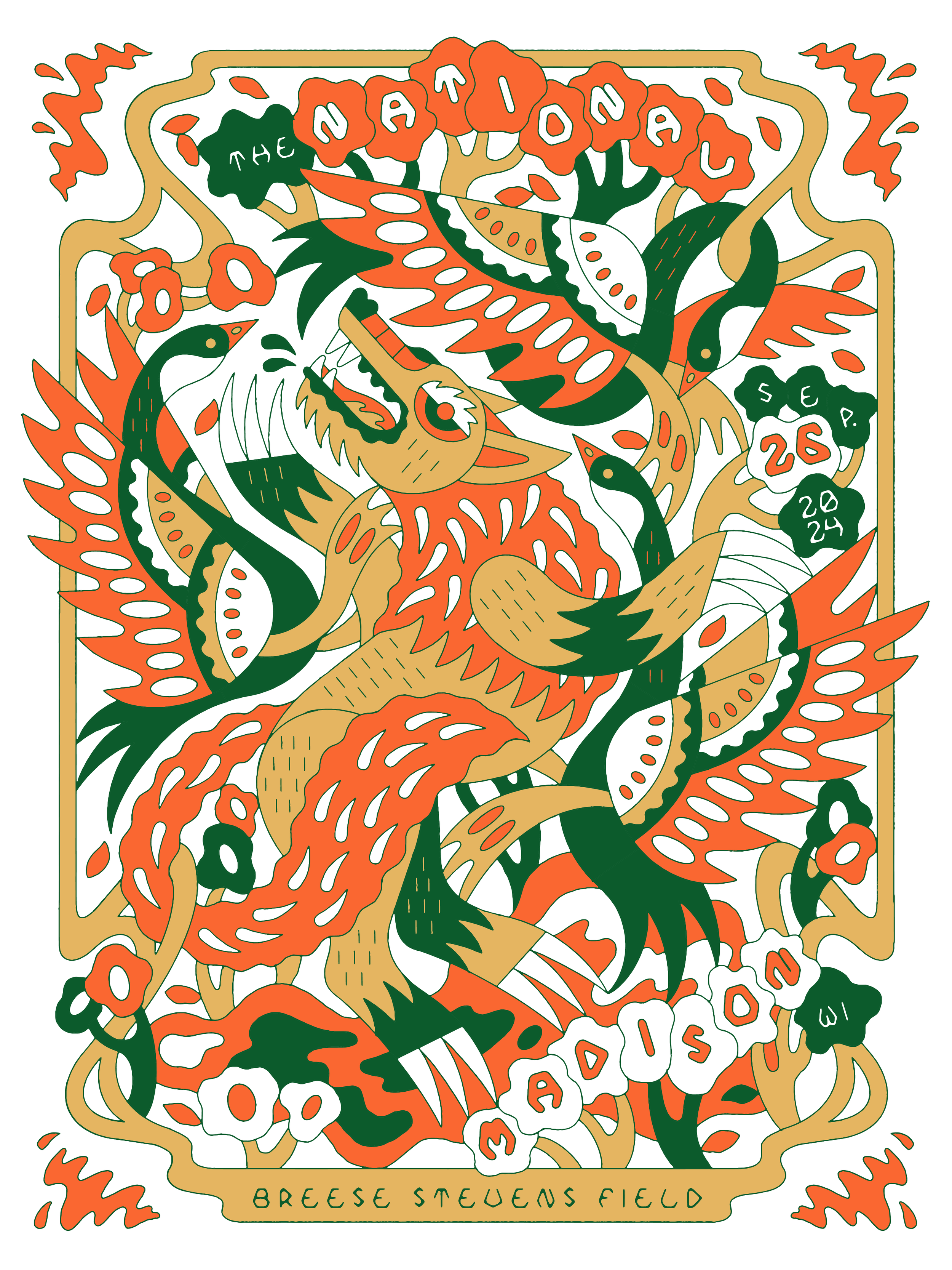 The National - Madison, WI - Screenprint
