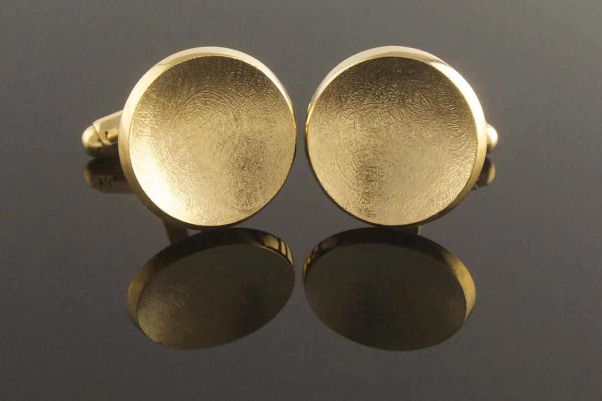 Sterling silver cufflinks Handengraved cufflinks Diamond cuff