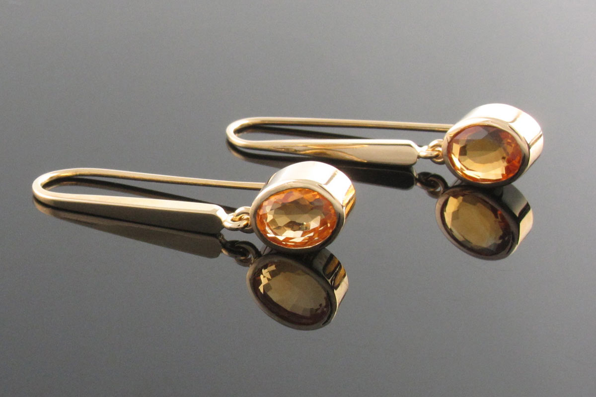 Imperial topaz drop earrings