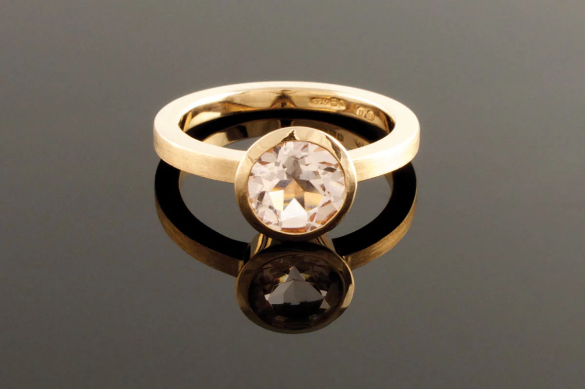 18ct rose gold and morganite proposal ring