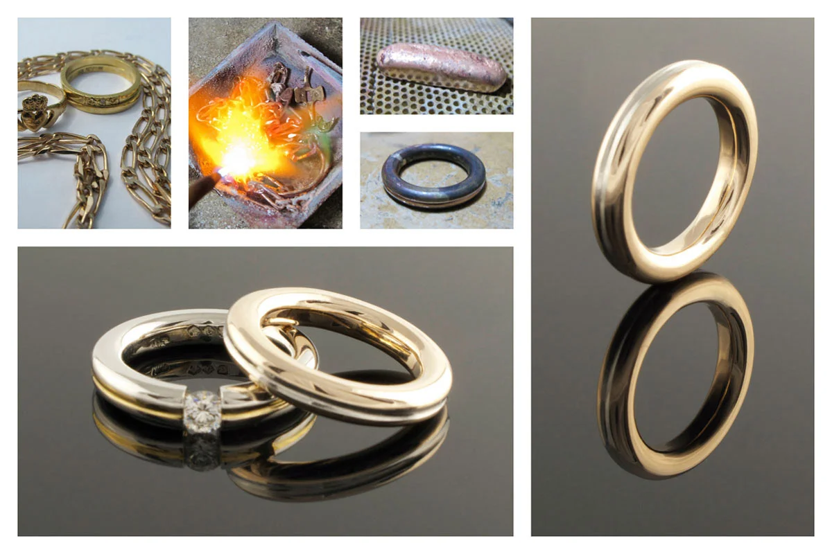 Gold and platinum ring remodel