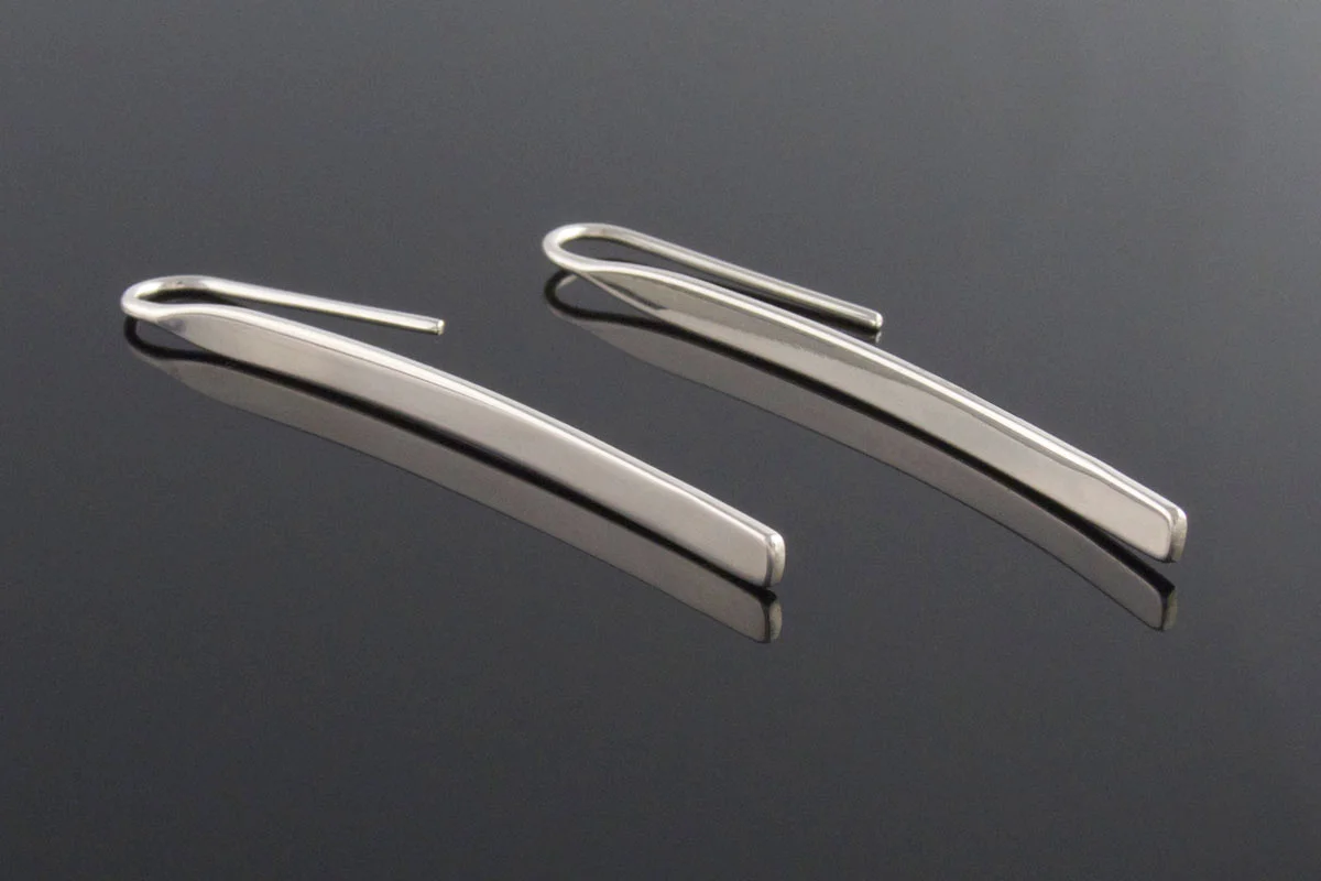 Silver drop earrings