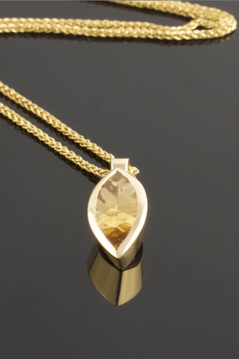 Marquise citrine pendant