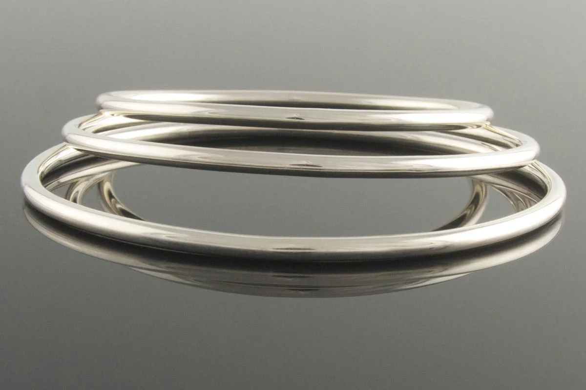 Silver Christening Bangles