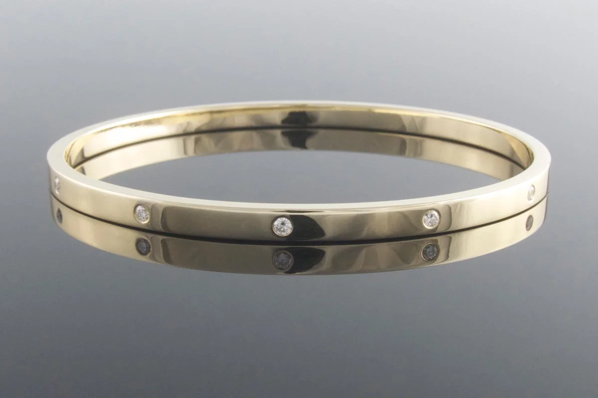 Punch set diamond bangle remodel
