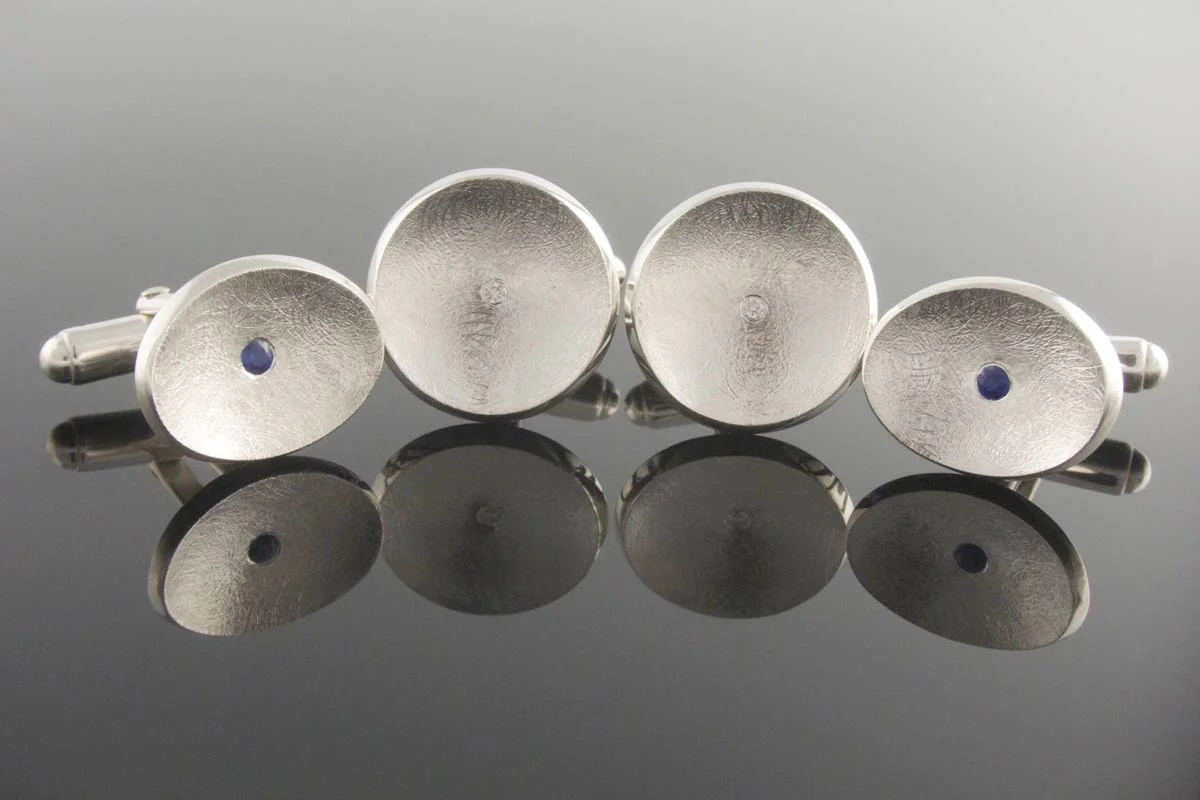Diamond and sapphire cufflinks