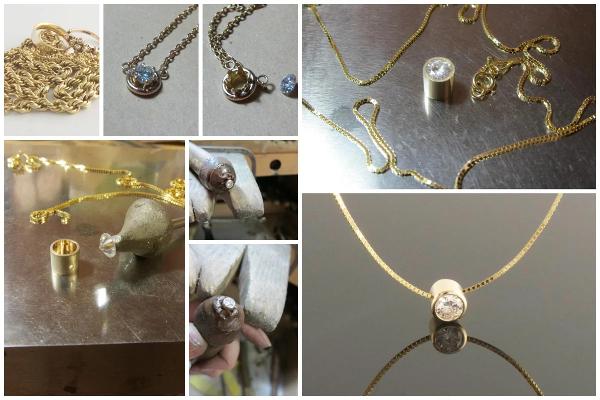 Diamond slider pendant