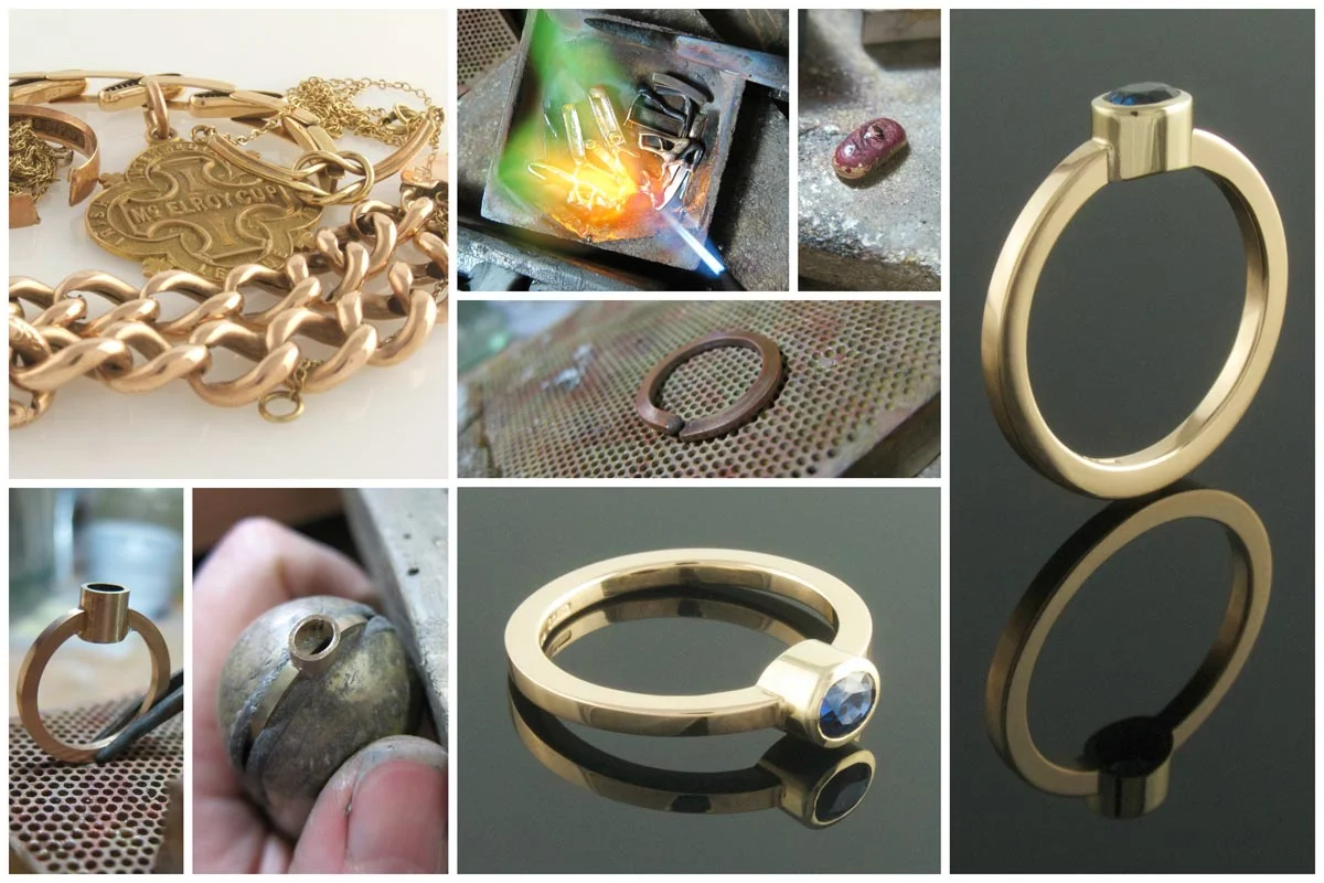 Sapphire stacking ring