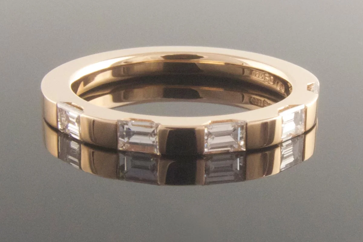 5 stone diamond half eternity