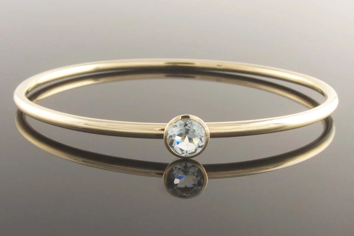 Aquamarine bangle