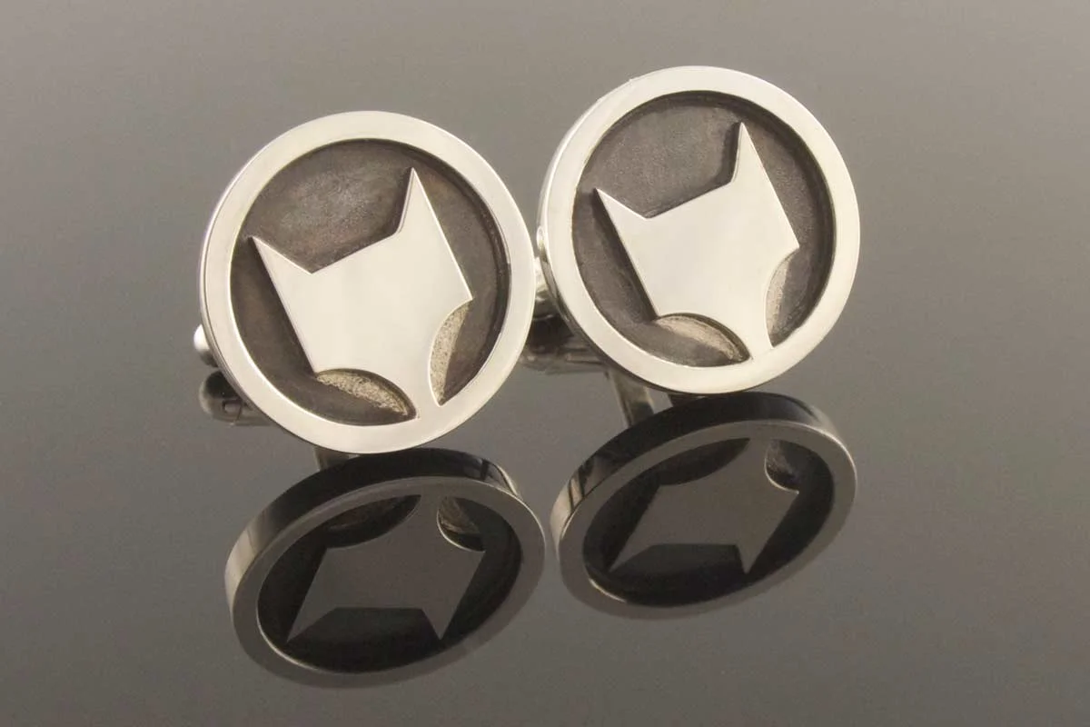 Silver fox cufflinks