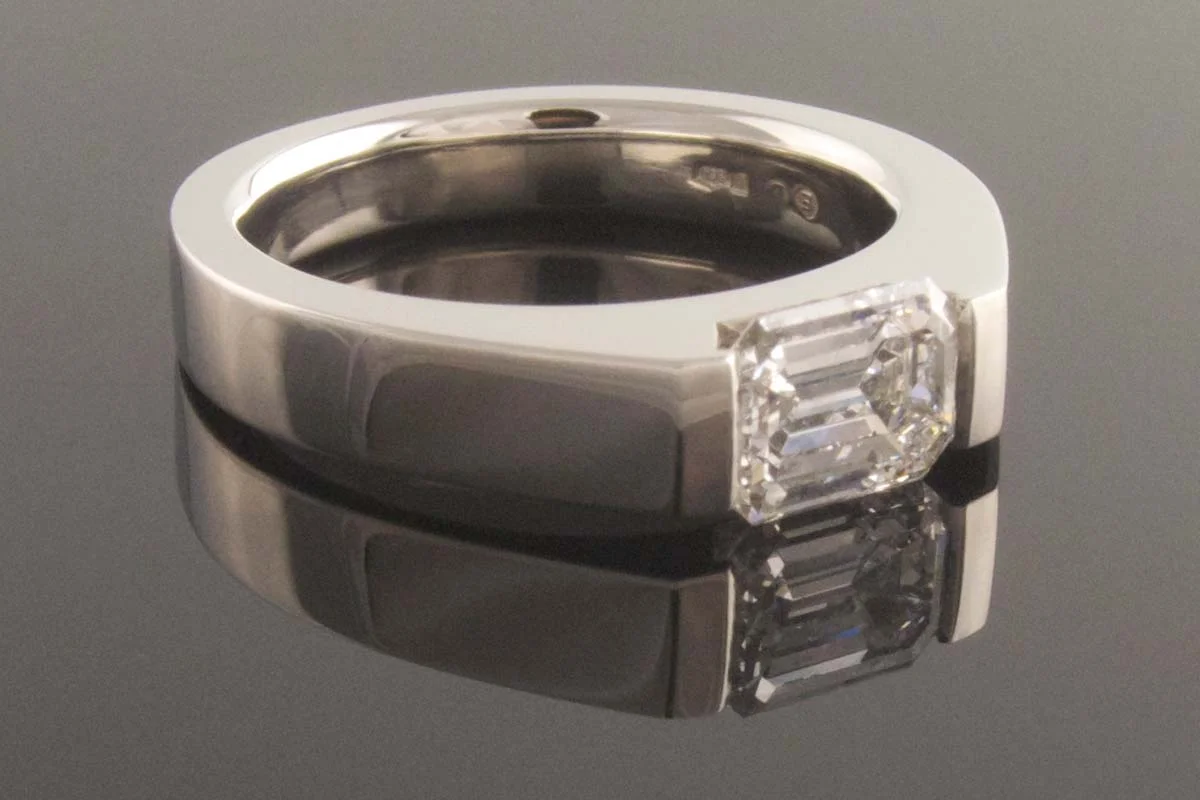 Platinum solitaire engagement ring