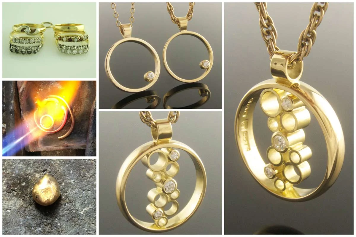 Gold circle pendants remodel